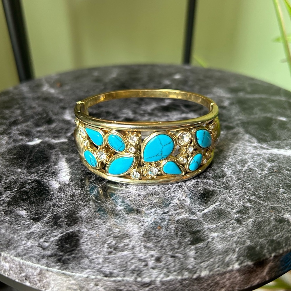Gold and Turquoise Stone Bracelet